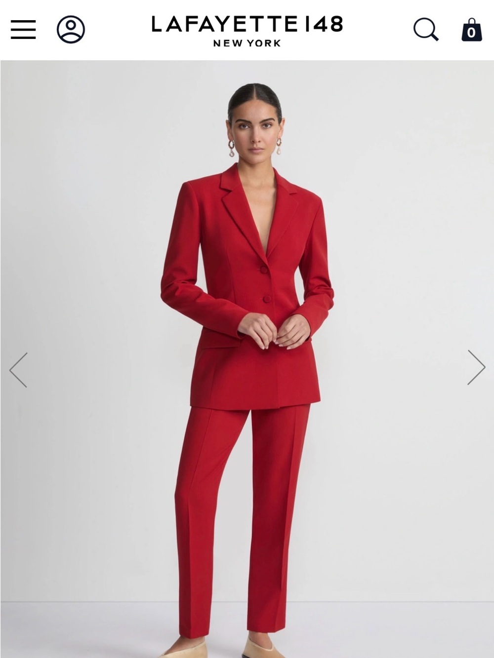 Lafayette 148 New York Vibrant Coral Ankle Pants